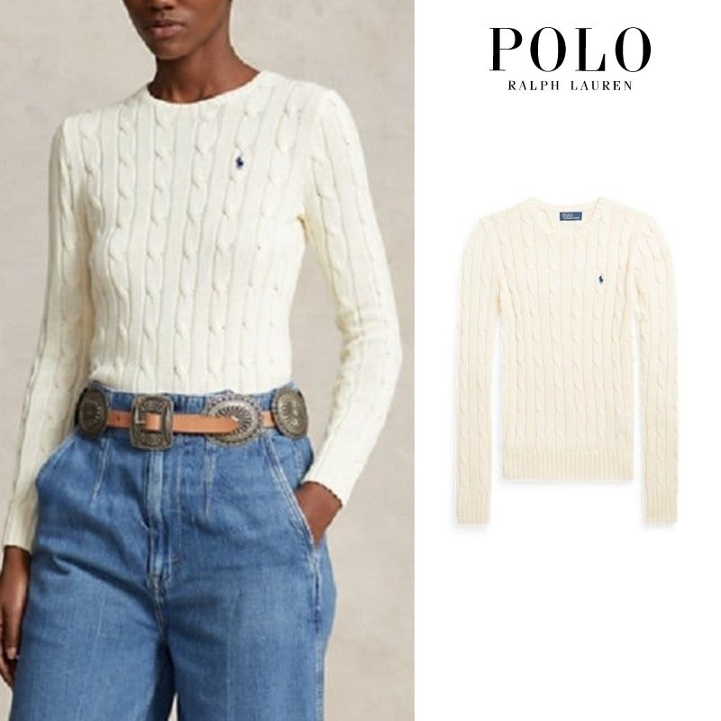 ラルフ ローレン] セーター ケーブルニット アイボリー (POLO RALPH