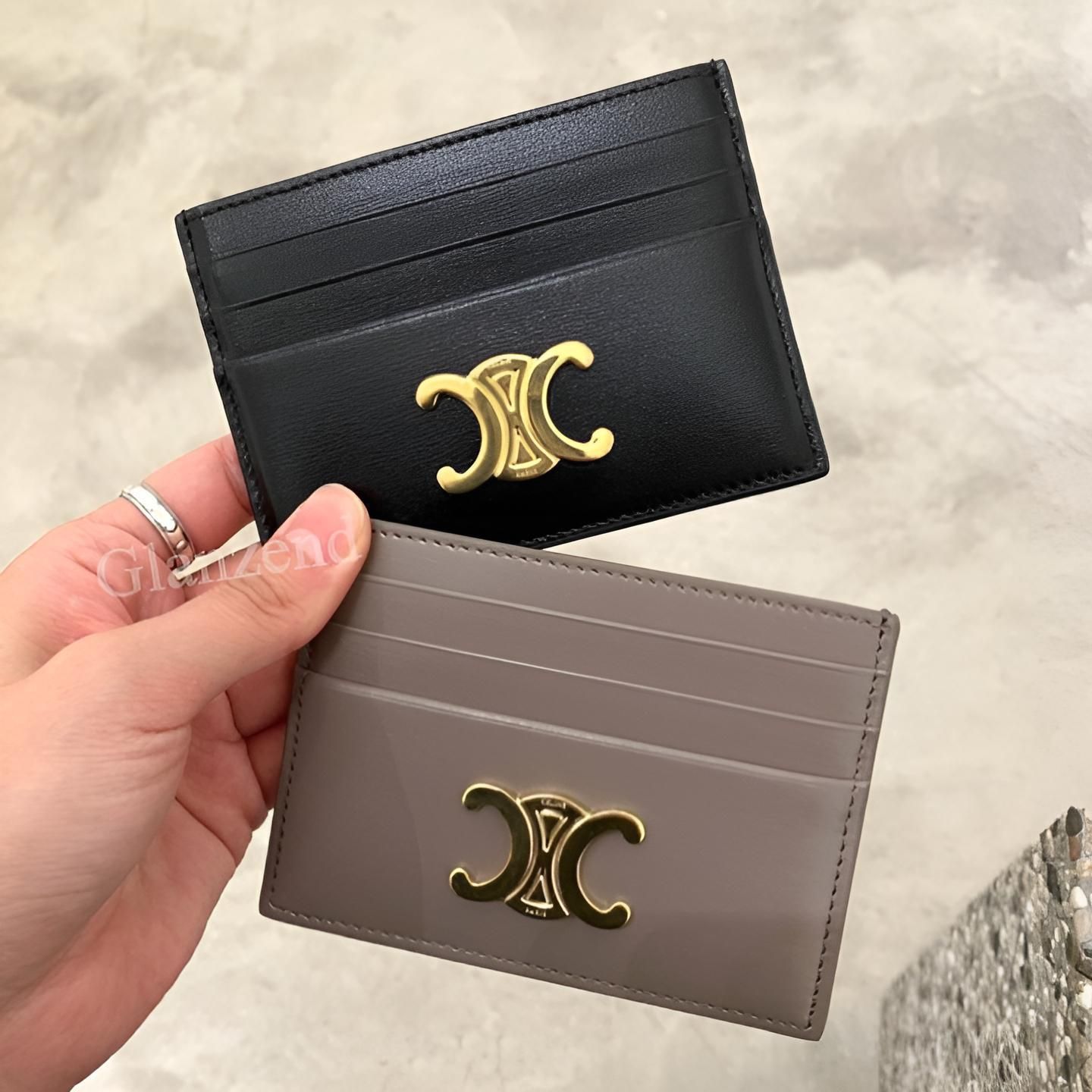 ギフトにも♪【CELINE】トリオンフ カーフスキン カードホルダー