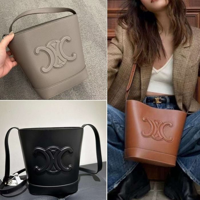 ☆Celine セリーヌ☆スモール バケット キュイル TRIOMPHE (CELINE