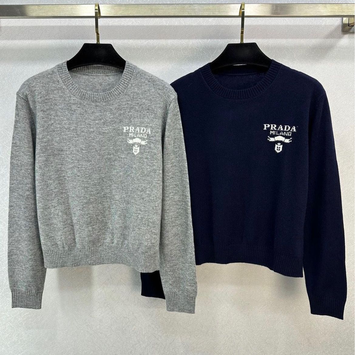 話題】PRADA◇カシミヤ×シルク プレーンニット セーター 長袖 (PRADA