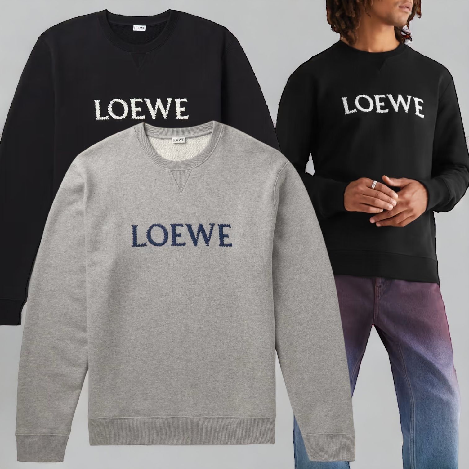 国内発】LOEWE レギュラーフィット コットン スウェットシャツ (LOEWE