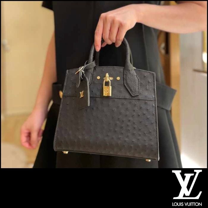 ルイヴィトン】シティスチーマーPMバッグ オーストリッチ (Louis