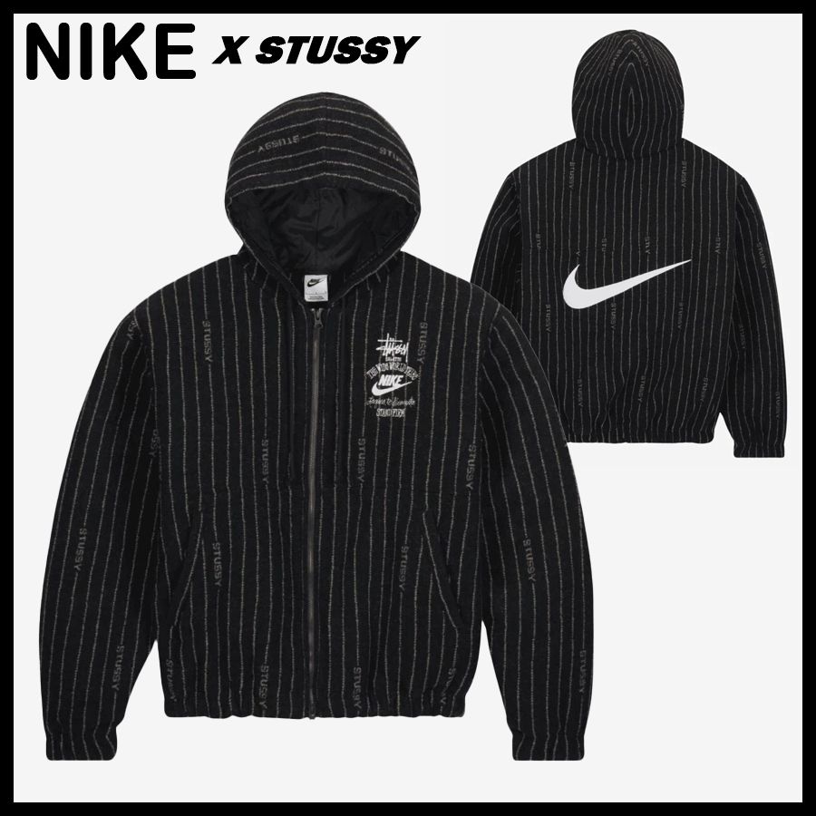 ☆NIKE x STUSSY☆NRG STRIPED WOOL ジャケット☆追跡可 (Nike