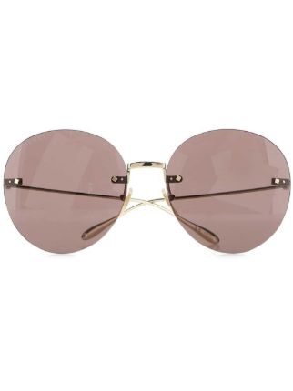Gucci Eyewear リムレス ラウンド サングラス 通販 - FARFETCH