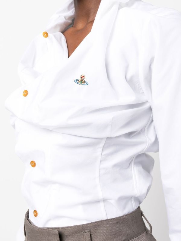 Vivienne Westwood Drunken Asymmetric Shirt | White | FARFETCH GE