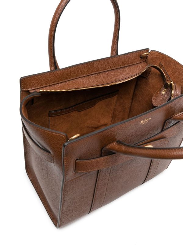 Mulberry Small Bayswater Zipped Tote Bag | Brown | FARFETCH