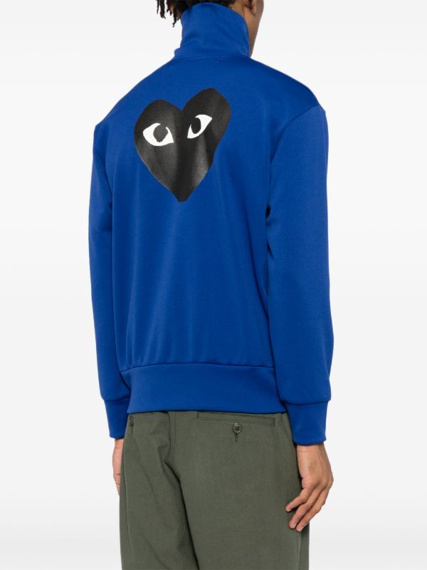 Comme Des Garçons Play ハートプリント トラックジャケット | ブルー