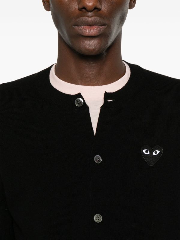 Comme Des Garçons Play Black Heart Cardigan | Black | FARFETCH