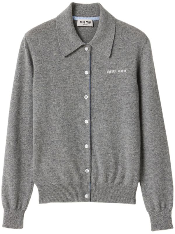 Miu Miu Cashmere Cardigan | Grey | FARFETCH