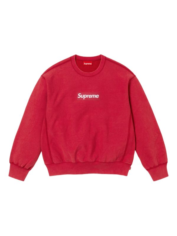 Supreme ウォッシュド ボックスロゴ スウェットシャツ | レッド