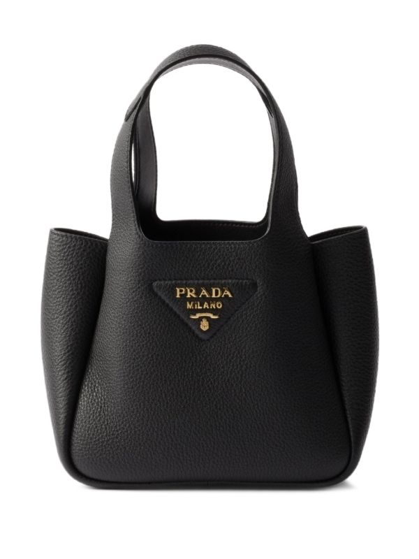 Prada レザーハンドバッグ | ブラック | FARFETCH JP