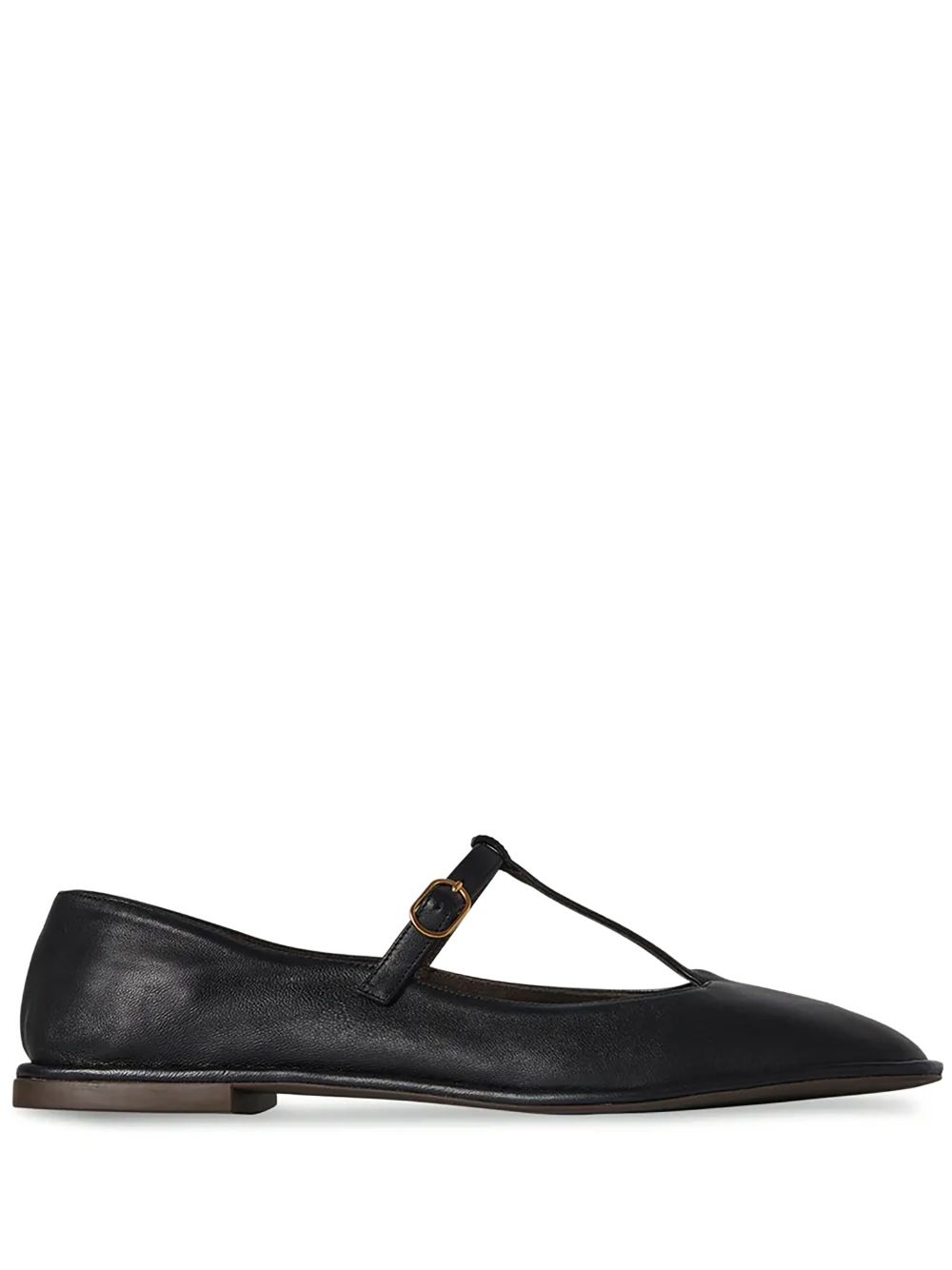 The Row Tストラップ フラットシューズ | ブラック | FARFETCH JP