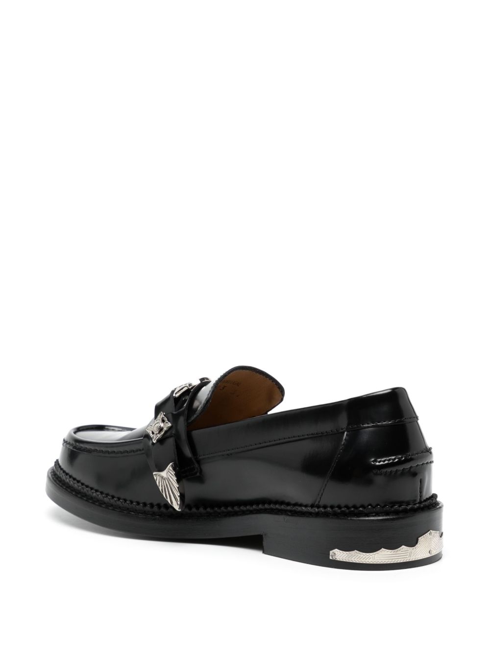 Toga Pulla round-toe Leather Loafers | Black | FARFETCH