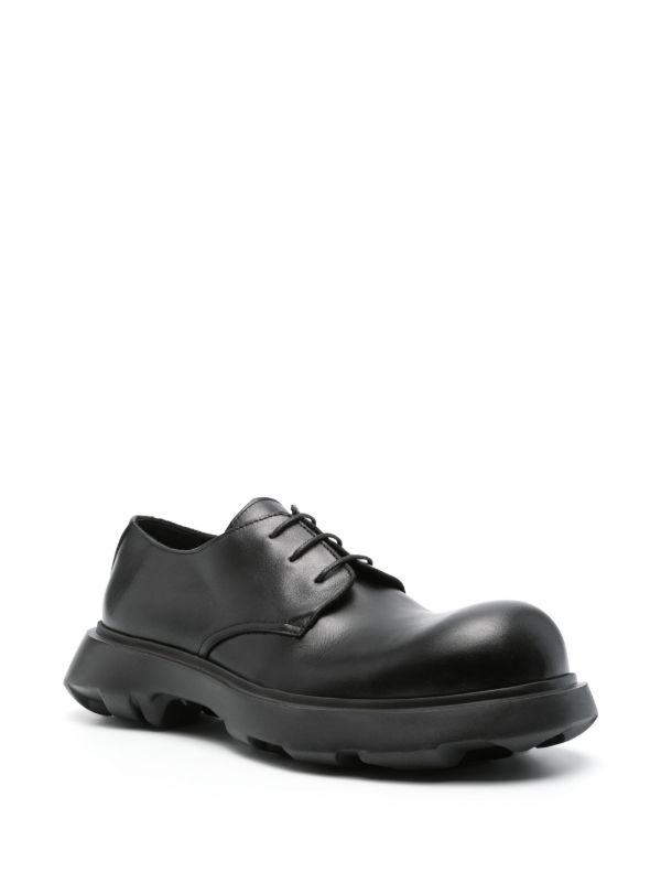 Acne Studios レザー ダービーシューズ | ブラック | FARFETCH JP