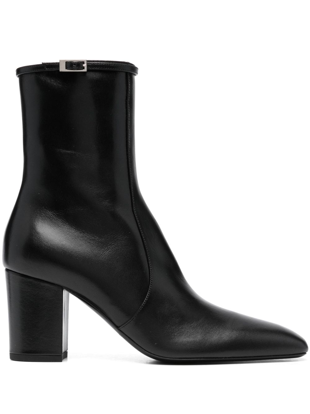 Saint Laurent Joelle 70mm Leather Boots | Black | FARFETCH