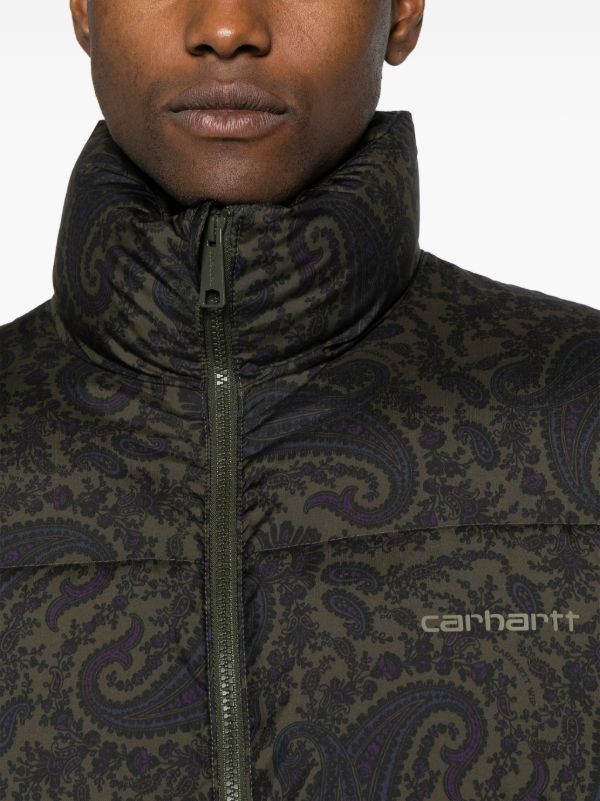 Carhartt WIP Springfield ペイズリーパデッドジャケット | グリーン