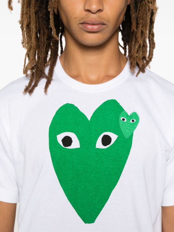 Comme Des Garçons Play heart-print T-shirt | White | FARFETCH