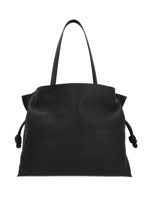 LOEWE フラメンコ ノット レザーハンドバッグ L | ブラック | FARFETCH JP