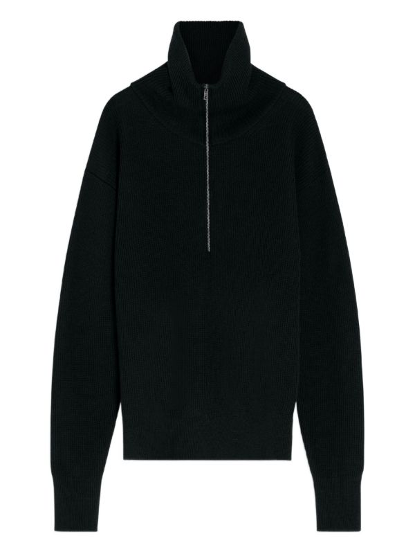 LEMAIRE ハーフジップ セーター | ブラック | FARFETCH JP