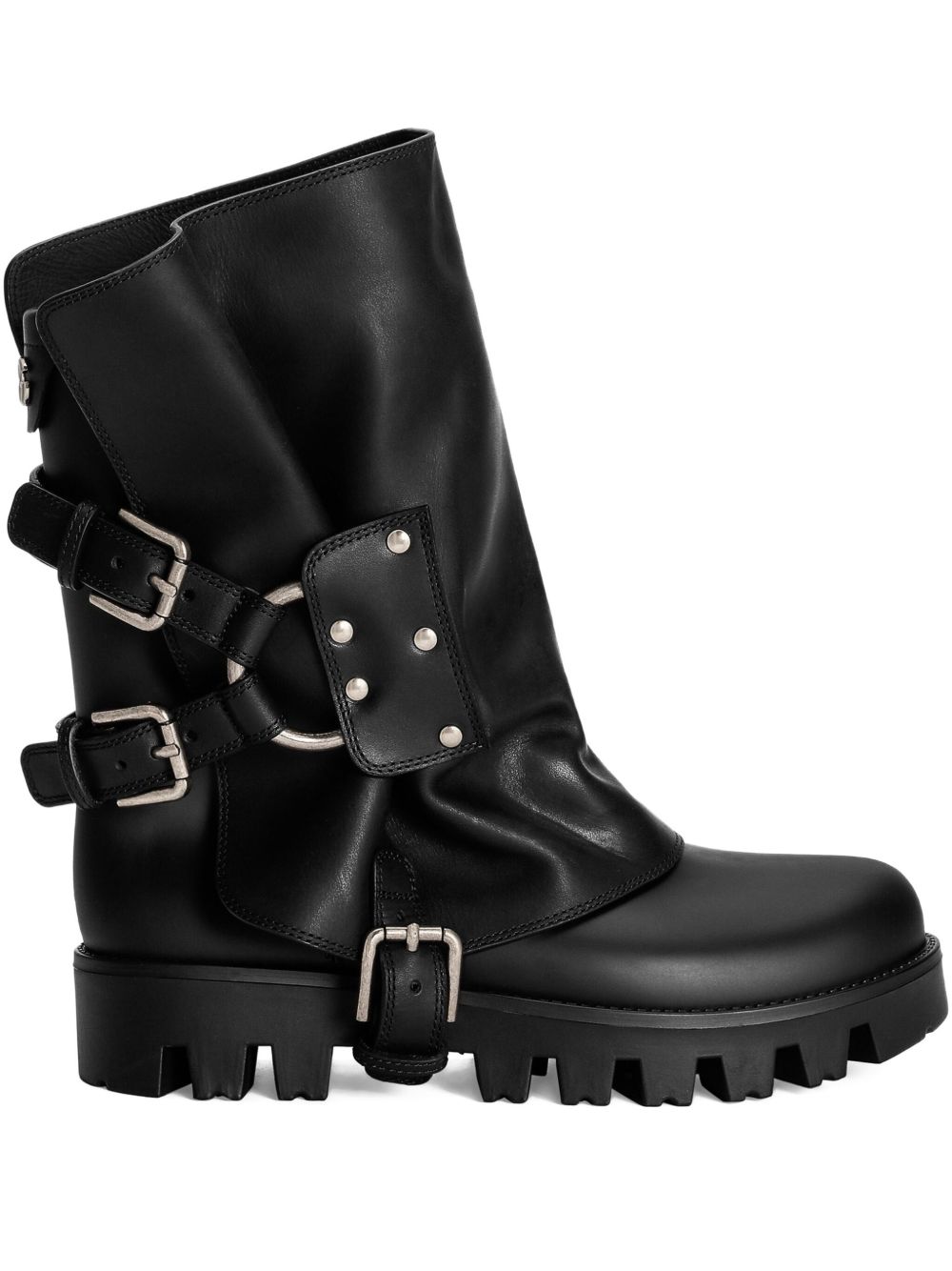 Dolce & Gabbana buckle-detail Biker Boots | Black | FARFETCH