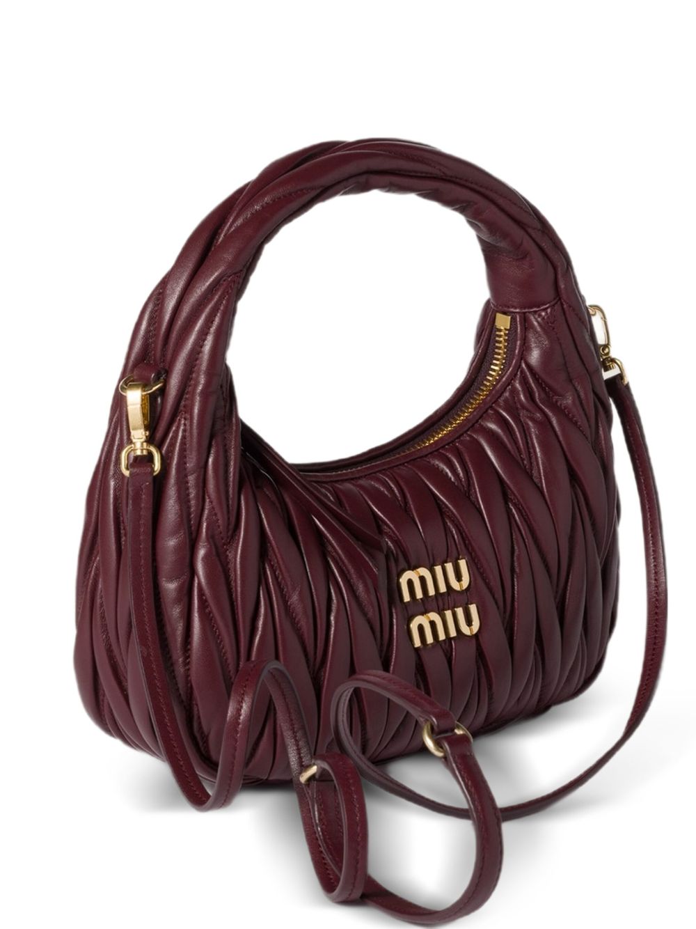 Miu Miu Wander Matelassé Shoulder Bag | Red | FARFETCH CH