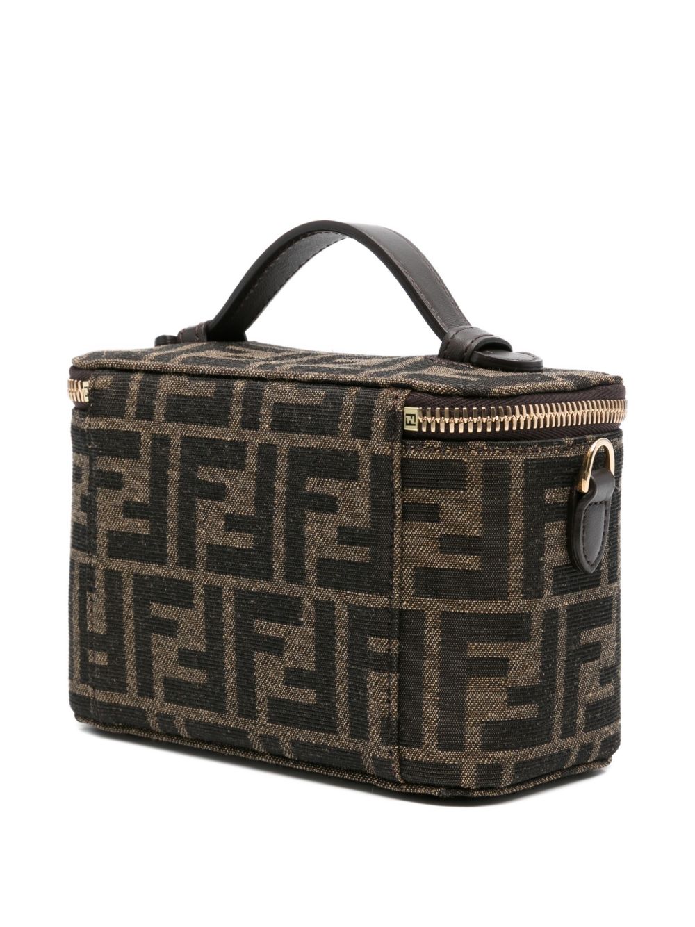 FENDI Vanity FF-pattern top-handle Mini Bag | Brown | FARFETCH