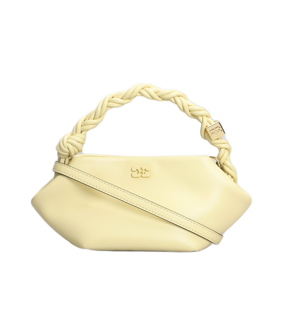 Ganni Bou Bag Mini Shoulder Bag In Yellow Leather | italist