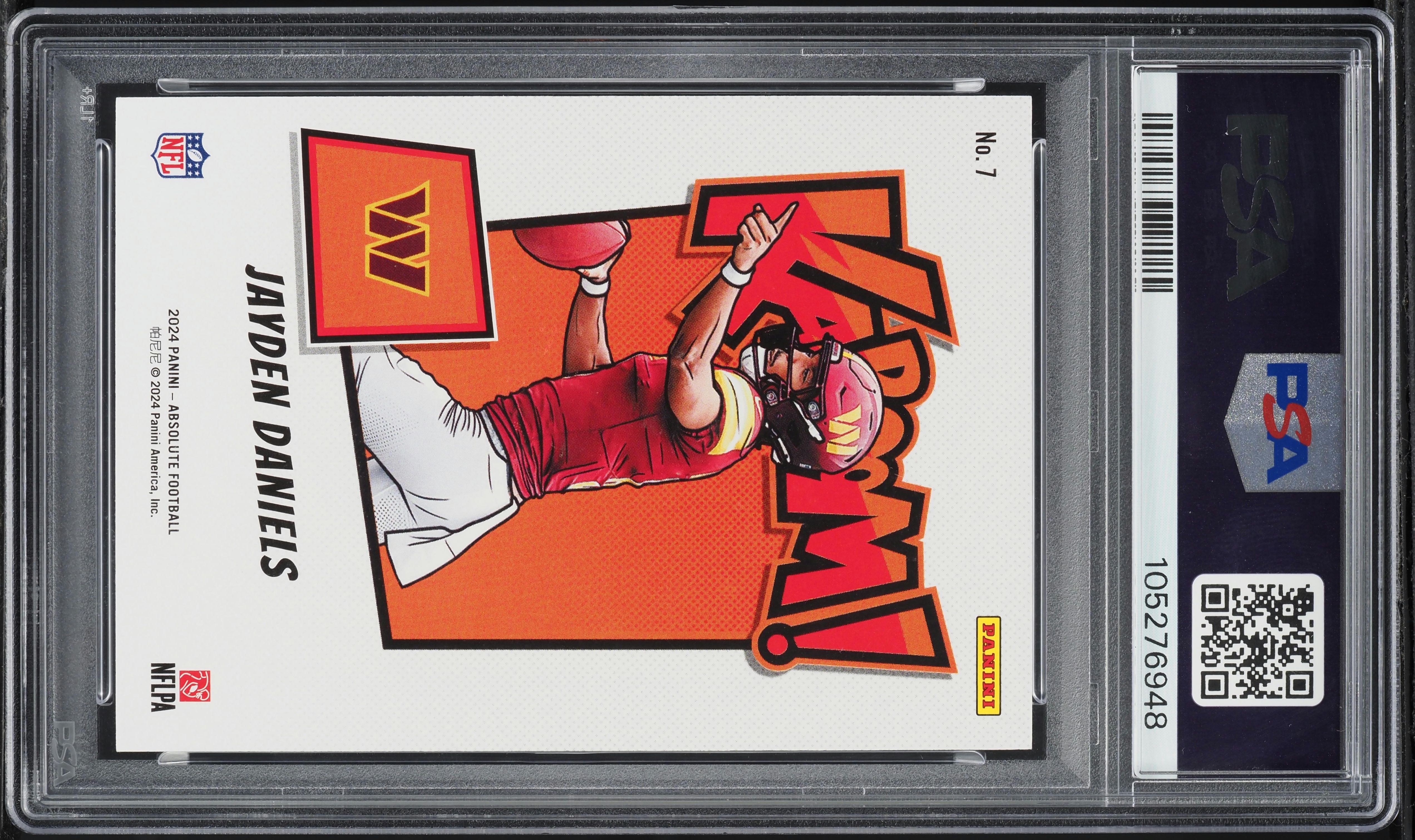 2024 Absolute Kaboom! Horizontal Jayden Daniels ROOKIE #7 PSA 10