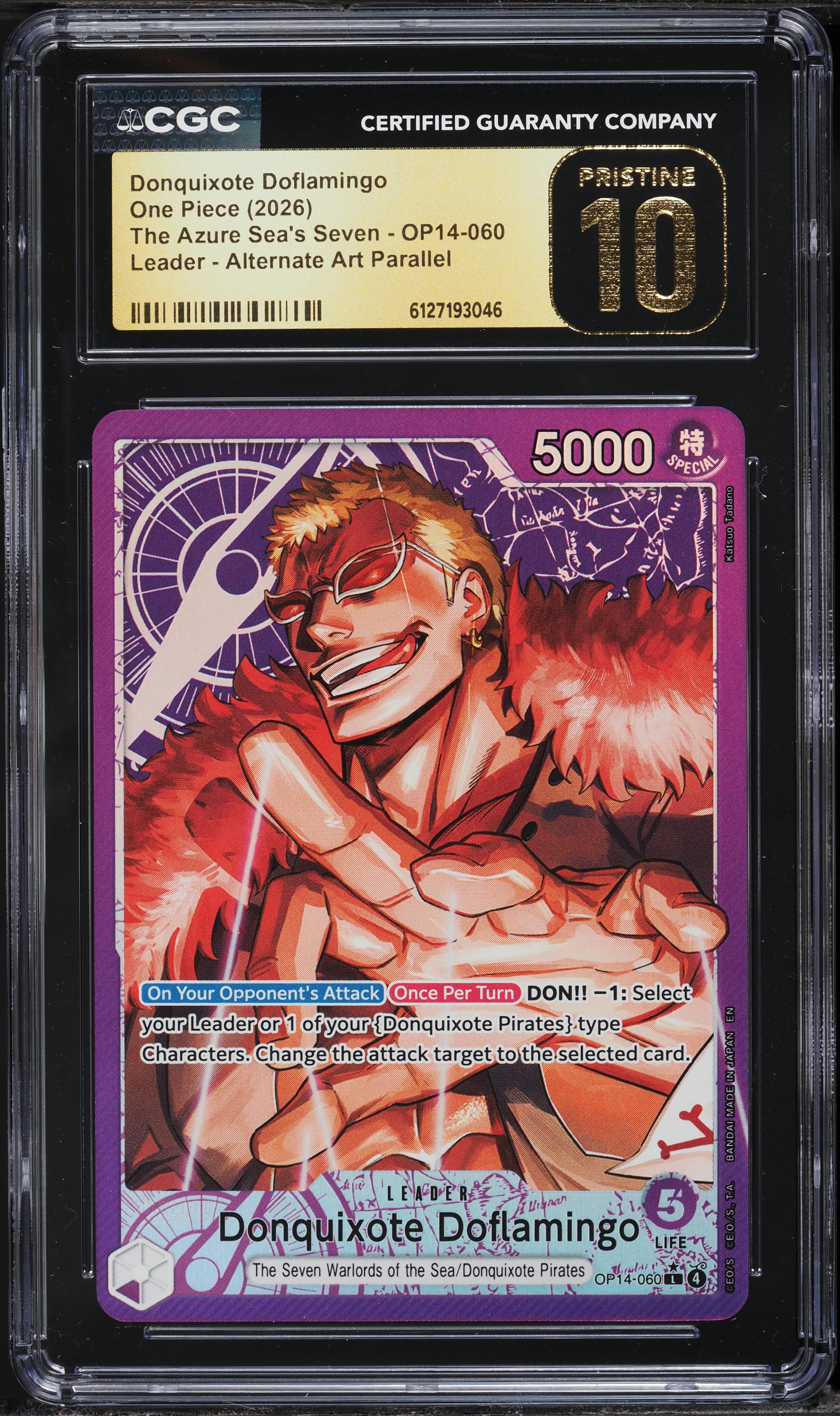 2026 One Piece The Azure Sea's Seven Alt Art Parallel Donquixote