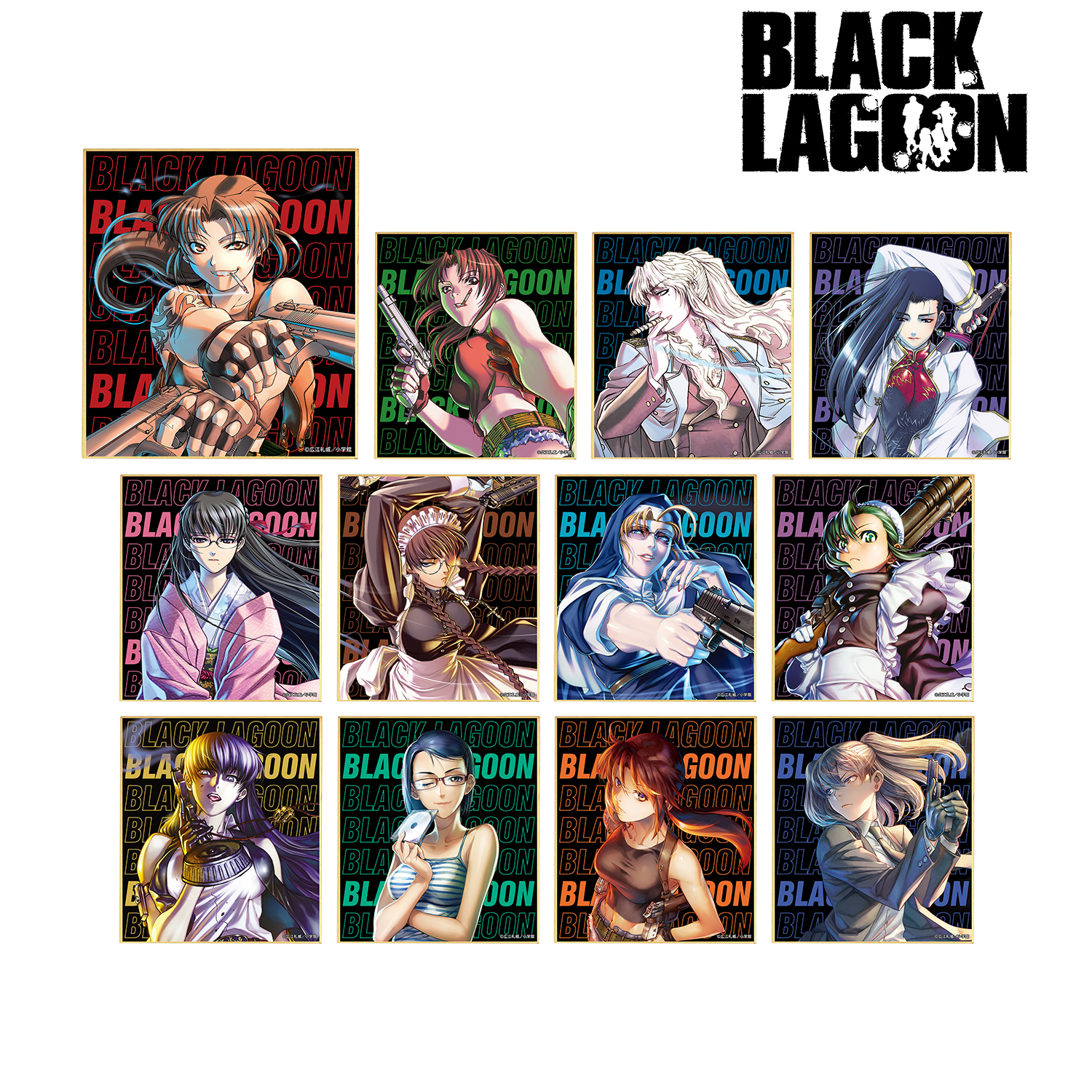 BLACK LAGOON_トレーディング 表紙イラスト ミニ色紙(単位/単品