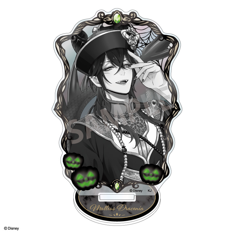 ツイステ マレウス スケアリードレス チケット風カード 箔押し缶バッジ