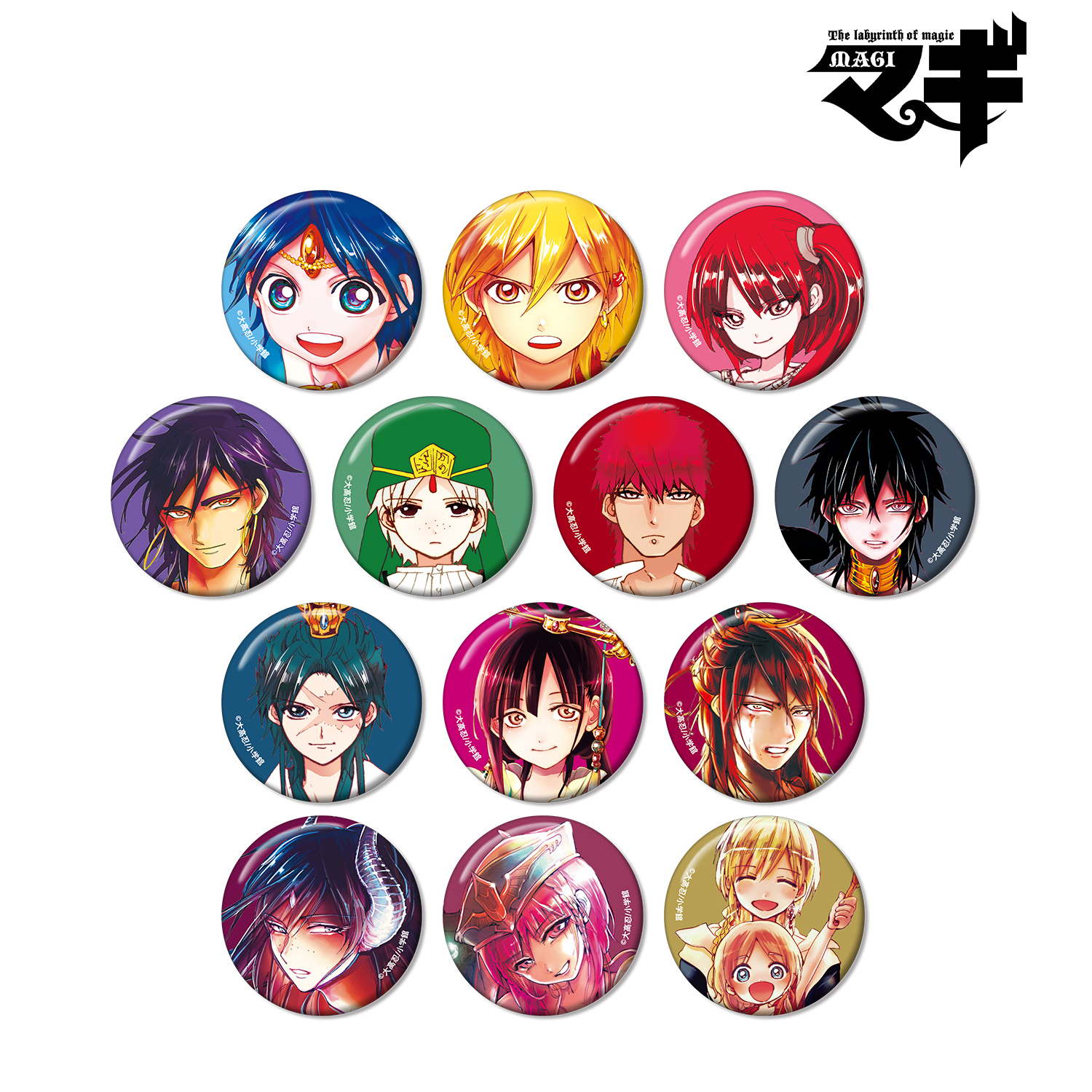 マギ_トレーディングカラーイラスト缶バッジ(単位/BOX)【コンプリート