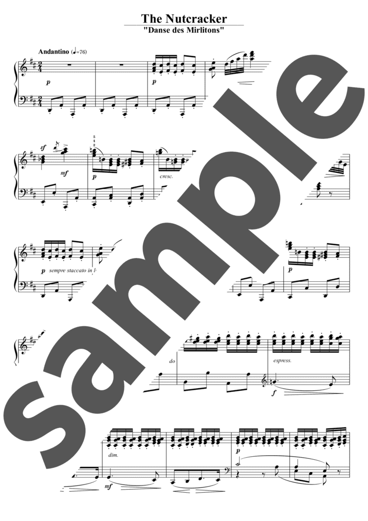 ピアノ楽譜】「眠れる森の美女」第1幕よりワルツ / P.Tchaikovsky