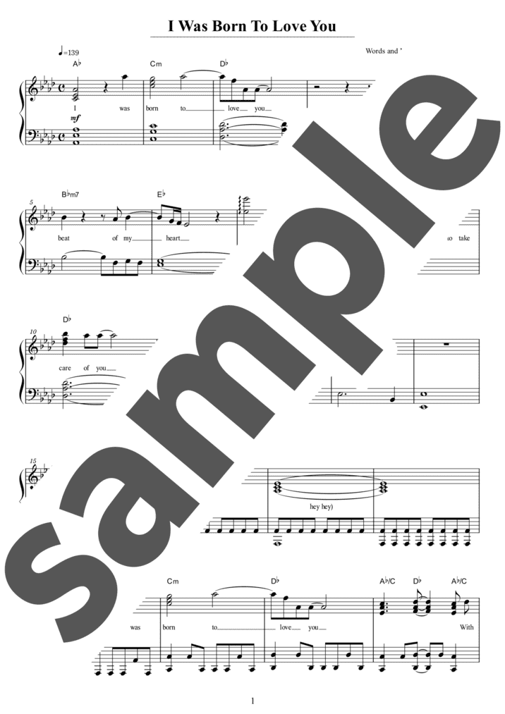 ピアノ楽譜】ボヘミアン・ラプソディ / QUEEN（ソロ / 中級）