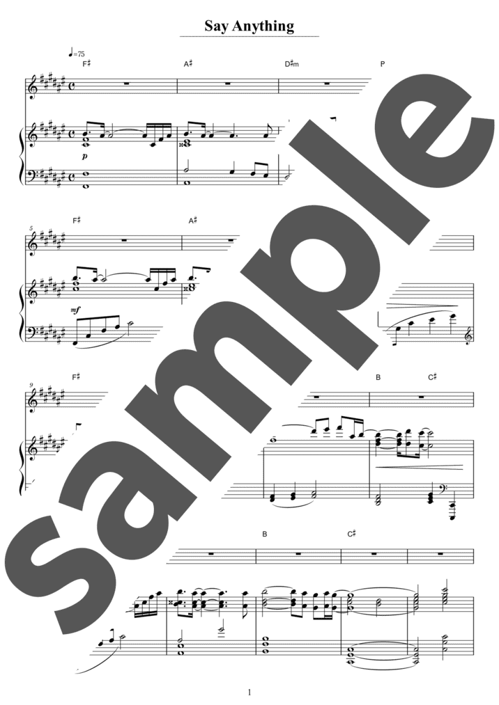 ピアノ楽譜】Say Anything / X JAPAN（弾き語り / 中上級）