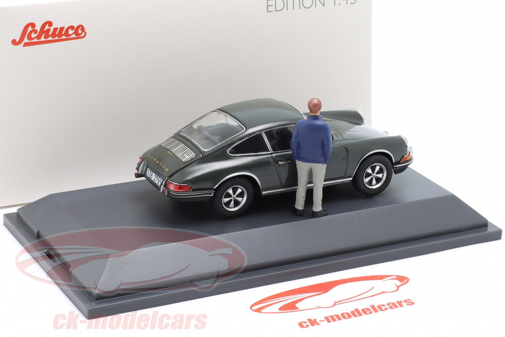 Schuco 1:43 Porsche 911 S LeMans avec chiffre Steve McQueen Gris