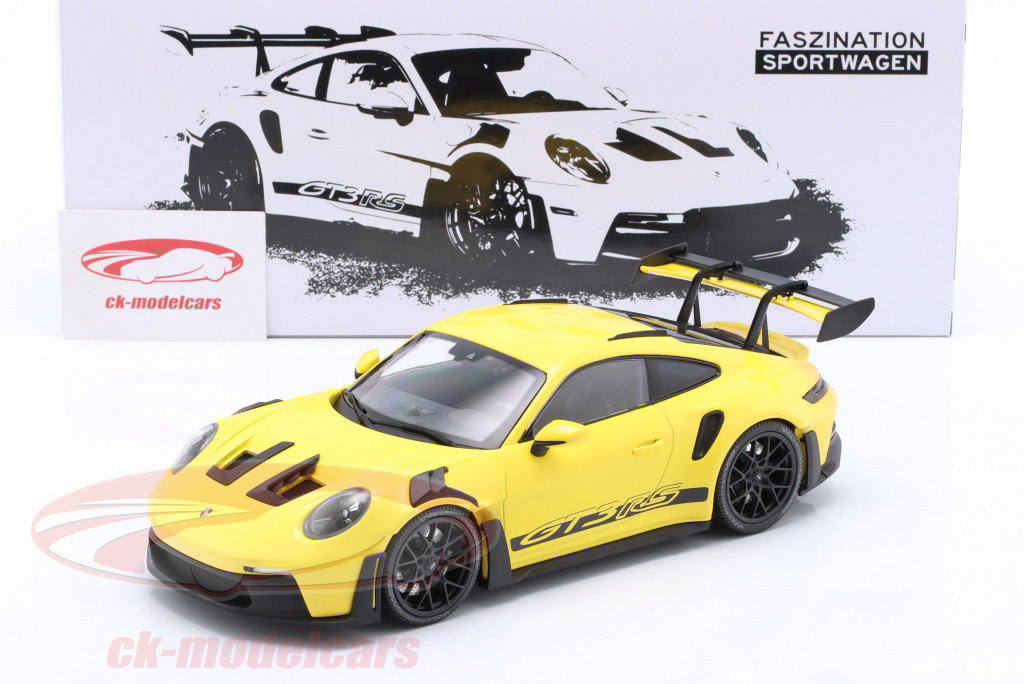 Minichamps 1:18 Porsche 911 (992) GT3 RS 建設年 2023 黄色 / 黒