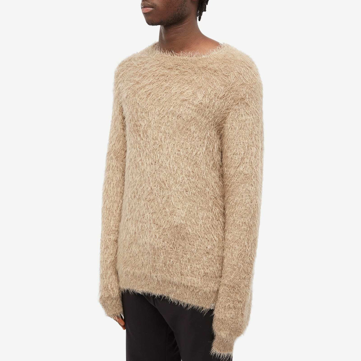 1017 ALYX 9SM Men's Fuzzy Crew Knit in Tan 1017 ALYX 9SM