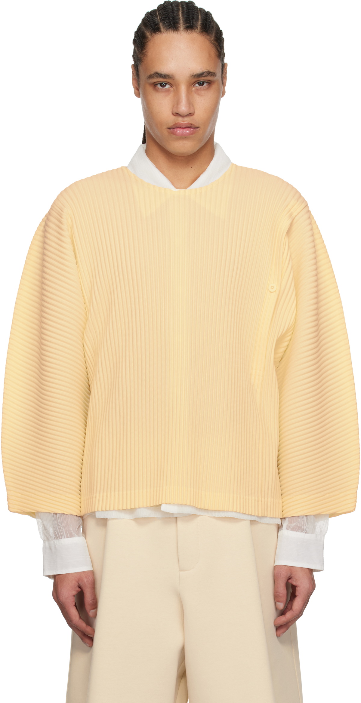 HOMME PLISSÉ ISSEY MIYAKE Off-White Turbine T-shirt Homme Plisse