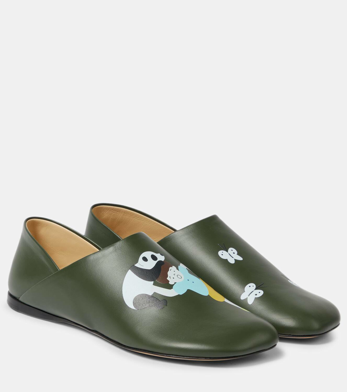 Loewe x Suna Fujita Toy printed leather slippers Loewe