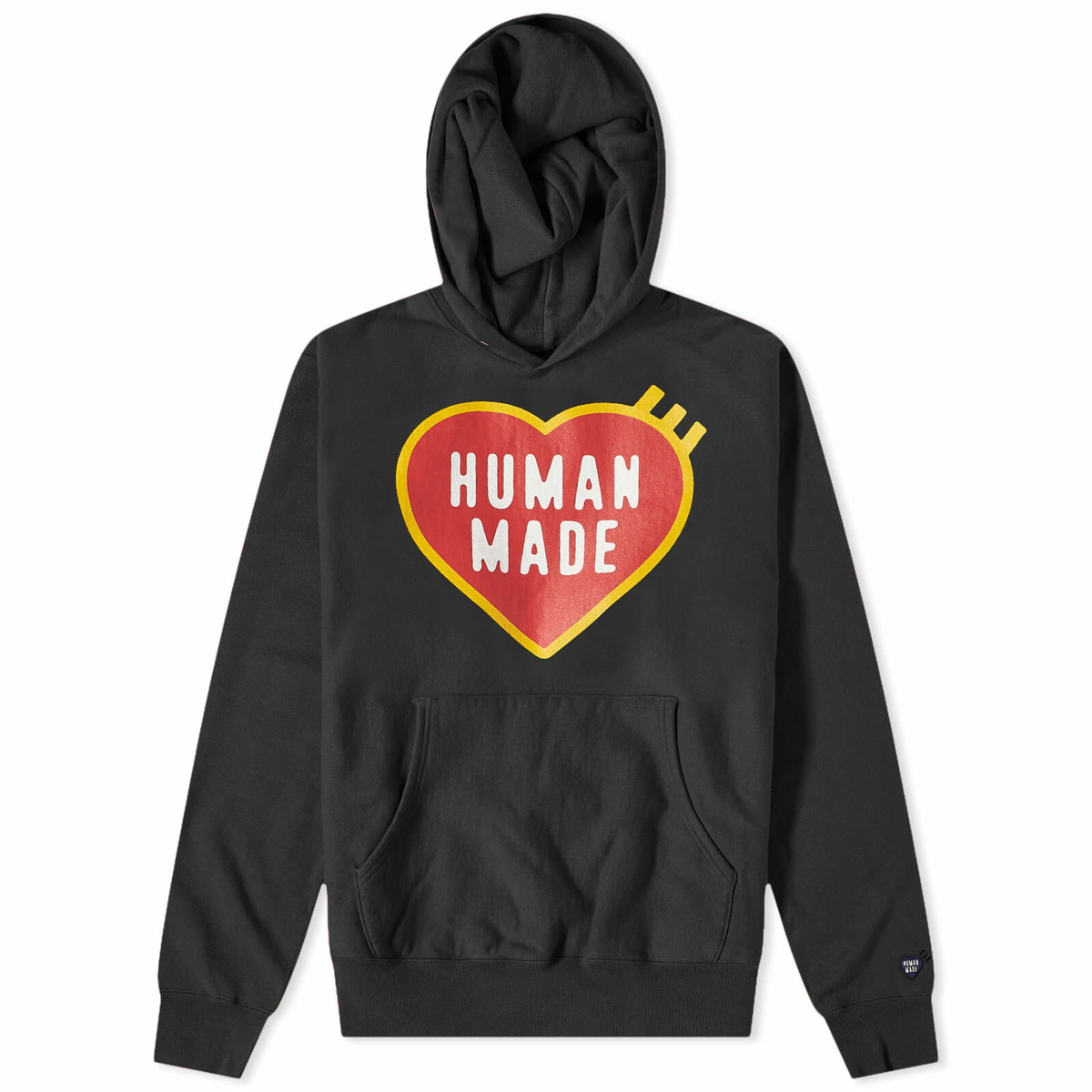 Human Made Men's Heart Logo Hoodie in Black Human Made