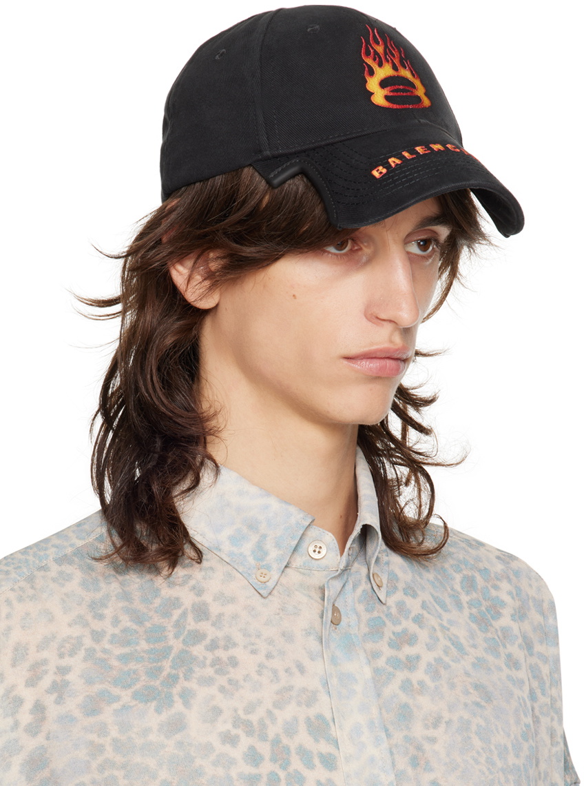 Balenciaga Black Burning Unity Cap Balenciaga