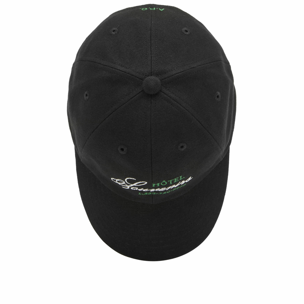 A.P.C. Men's x JJJJound Hotel Souvenirs 6 Panel Cap in Black A.P.C.
