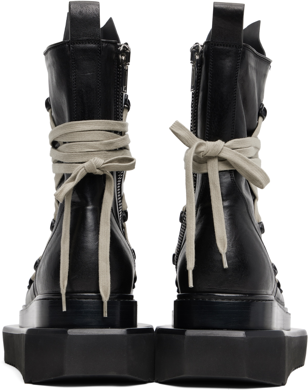 Rick Owens Black Concordians Megalace Turbo Cyclops Boots Rick Owens