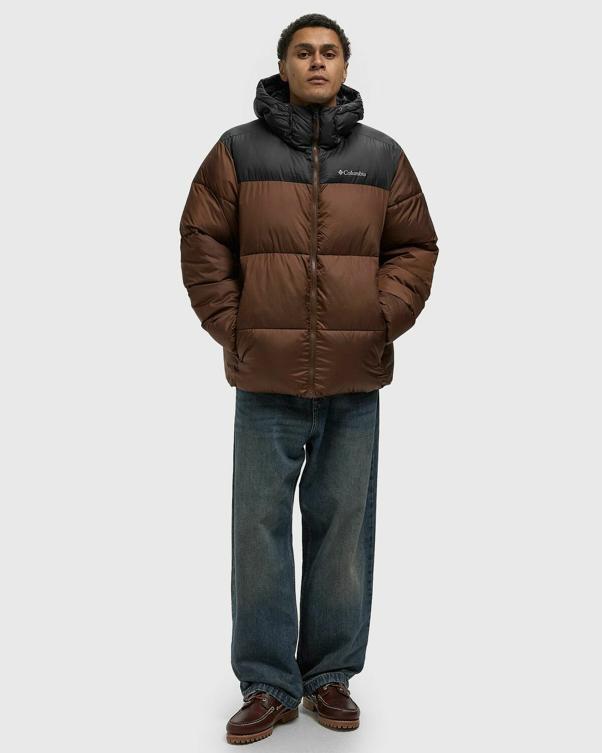 Columbia Puffect™ II Hooded Jacket Brown Mens Down & Puffer Jacket