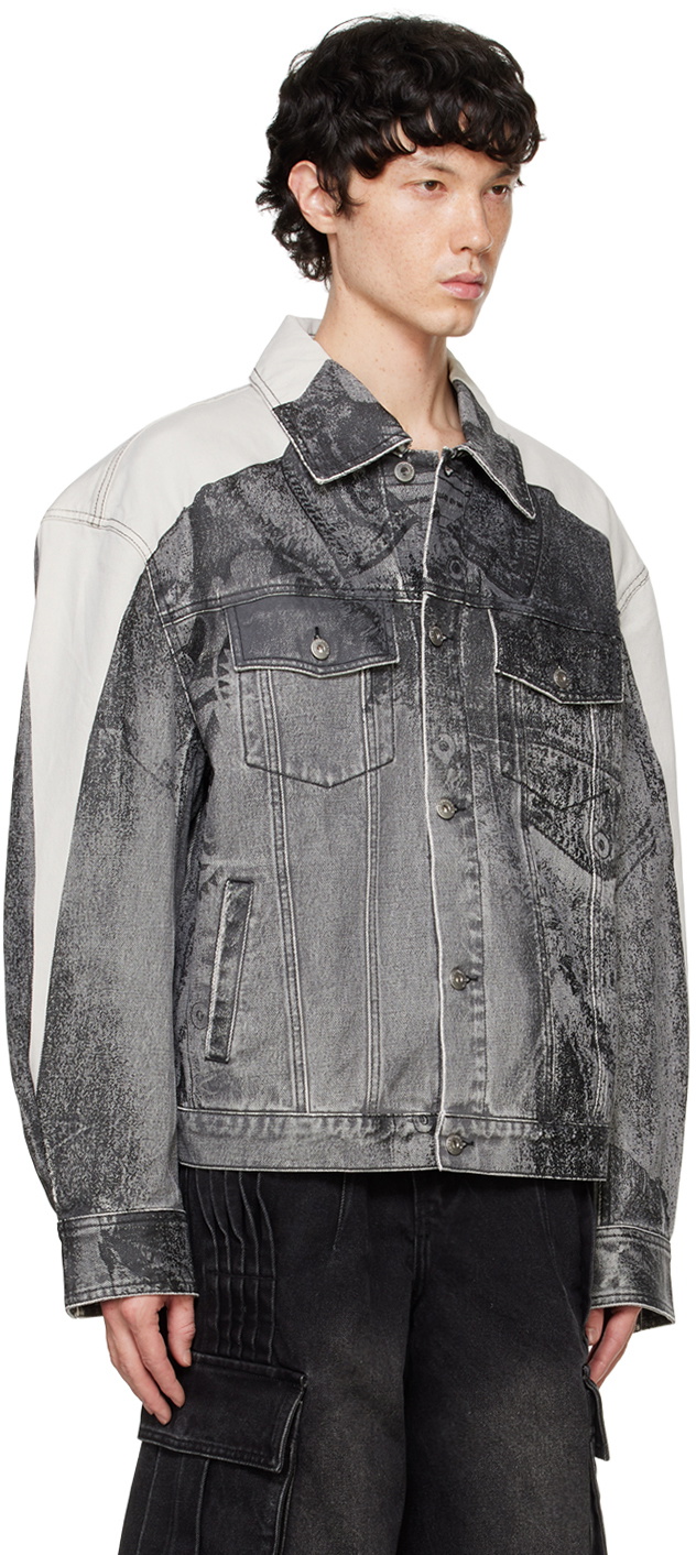 Feng Chen Wang PRINT PANELLED JACKET