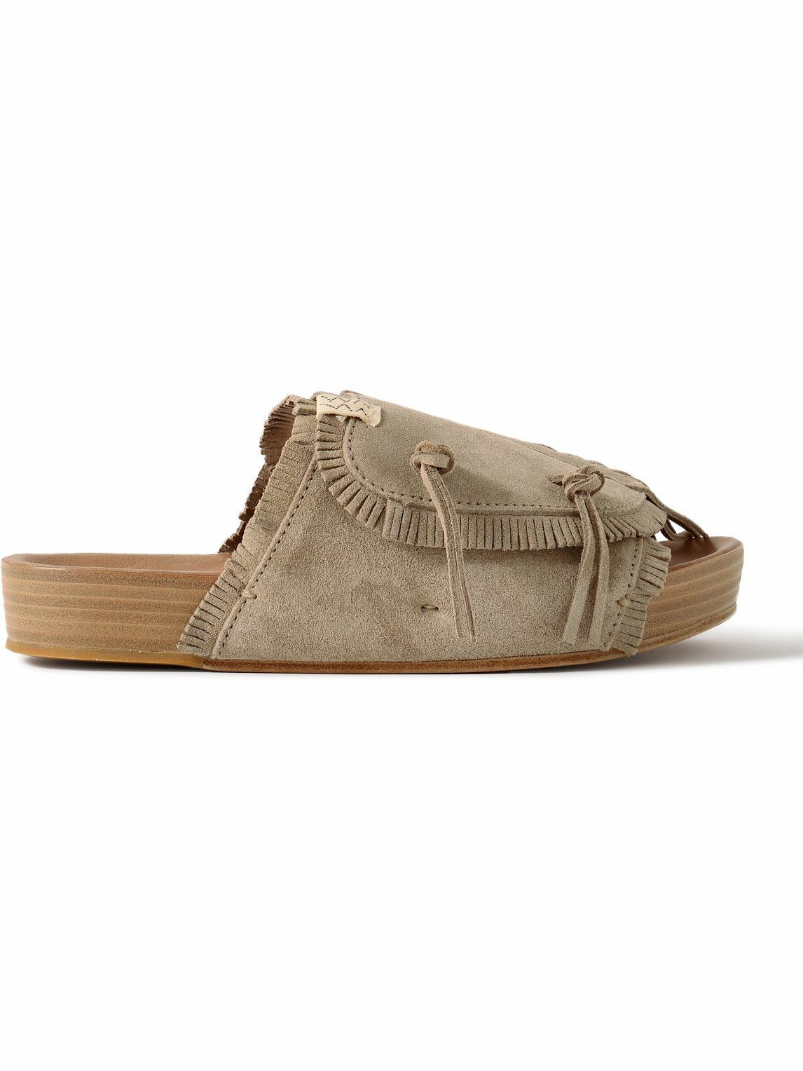 Visvim - Christo Shaman-Folk Fringed Suede Sandals - Neutrals Visvim