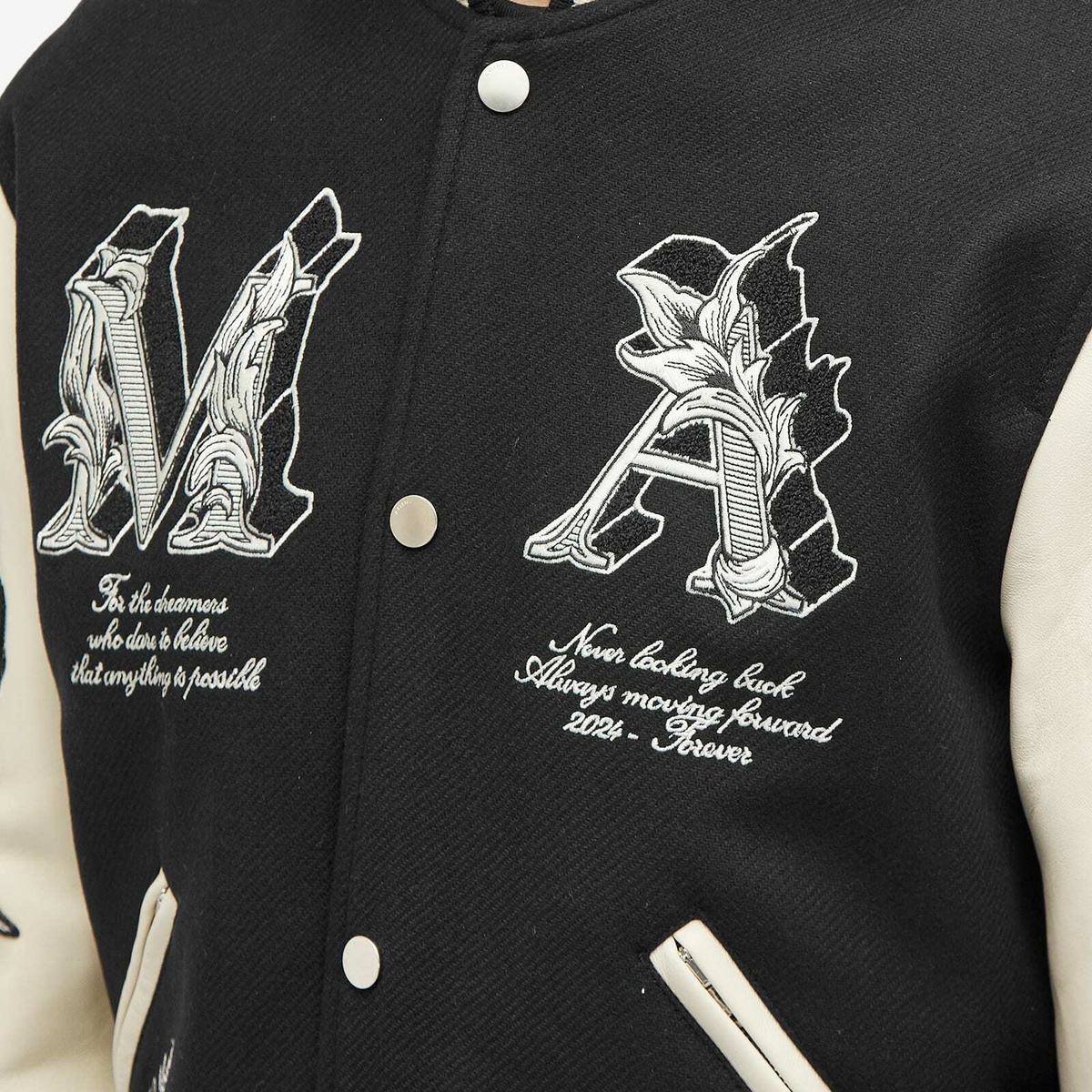 AMIRI Men's MA Angel Varsity Jacket in Black Amiri
