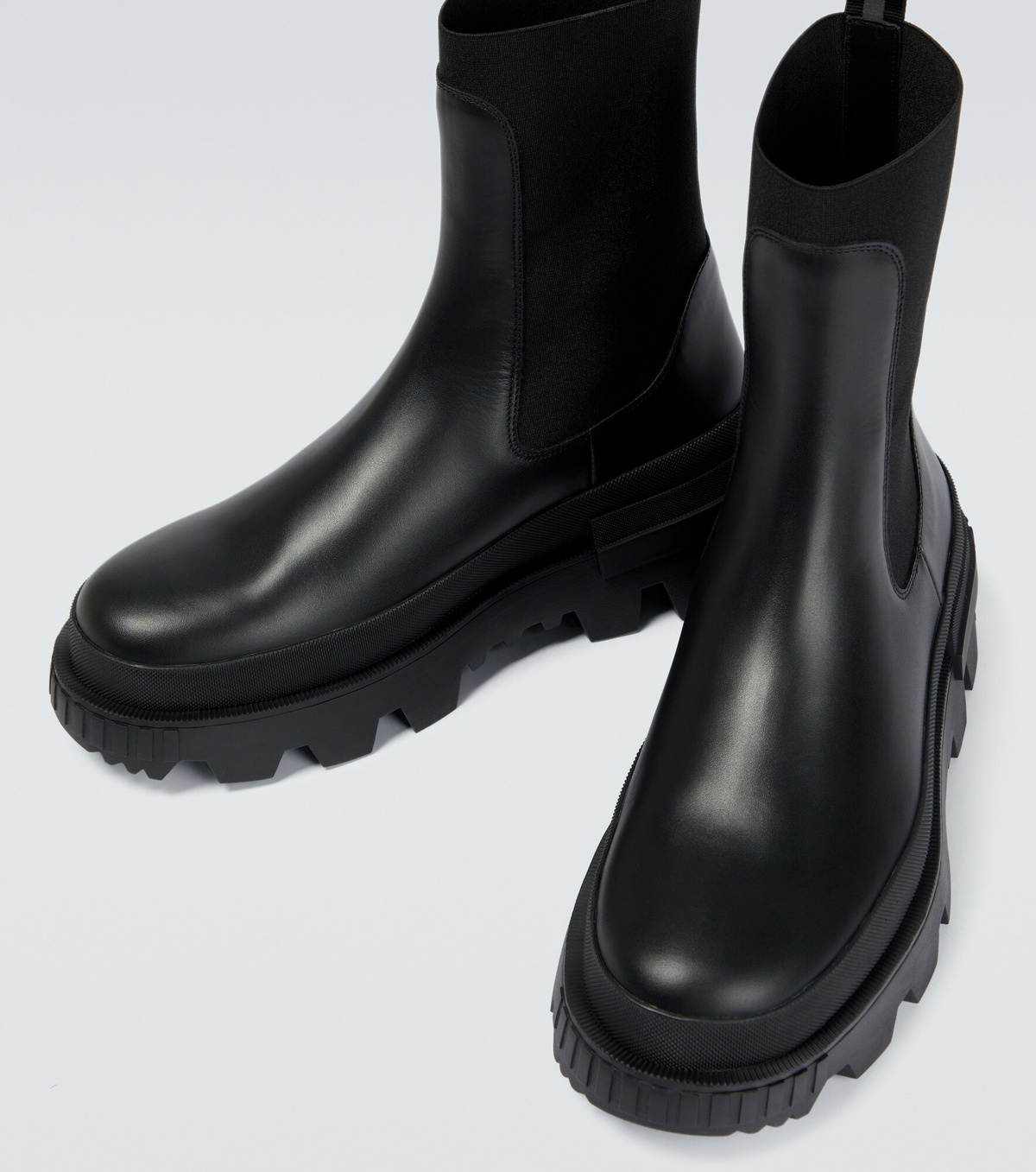Moncler - Neue leather Chelsea boots Moncler