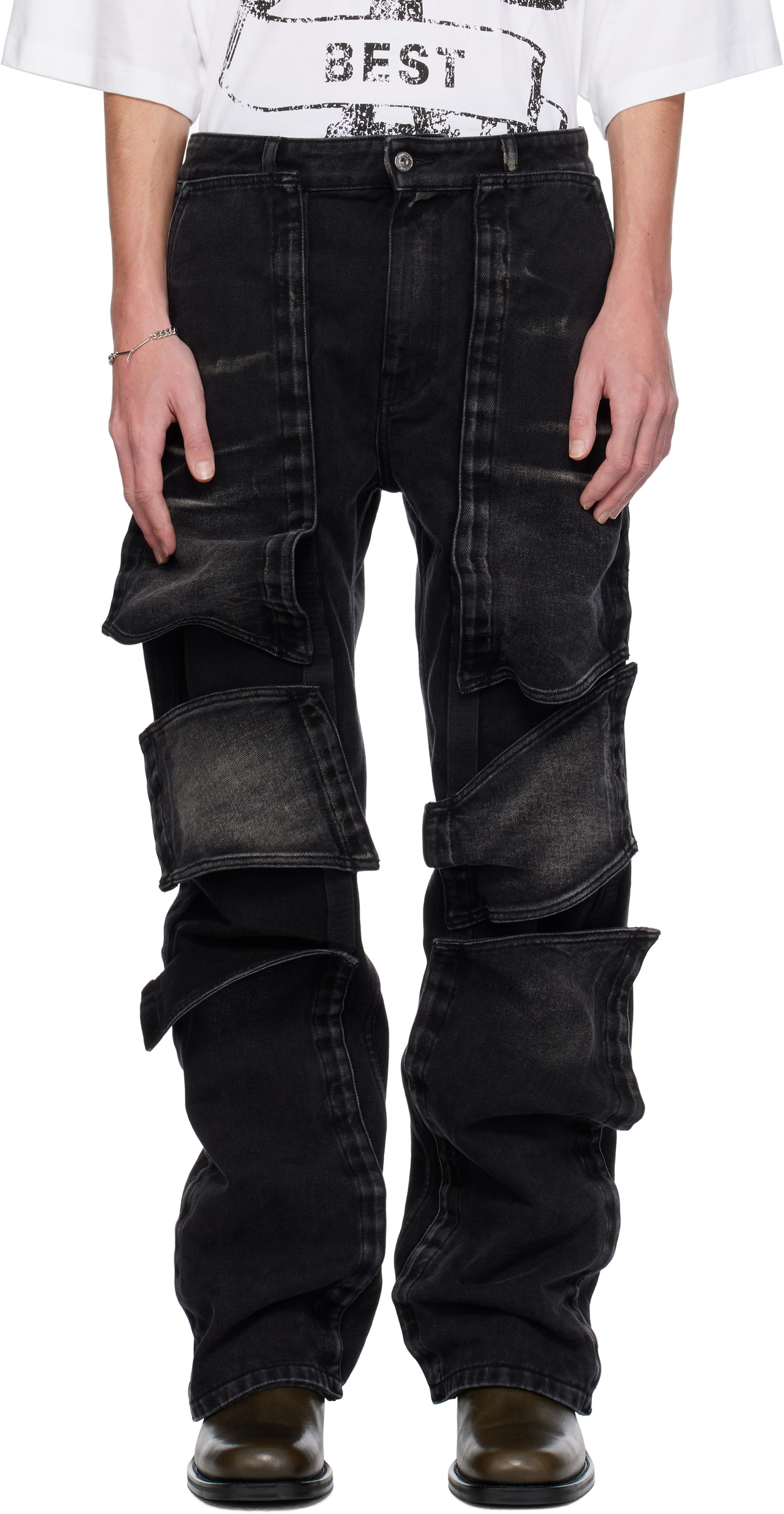 Y/Project Black Velcro Multi Panel Jeans Y/Project